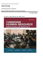 Test Bank for Canadian Human Resource Management&comma; 12th Canadian Edition by Hermann Schwind &ndash; Complete Exam Questions & Answer Key