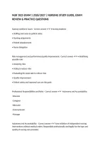 NUR 1025 EXAM 1 2026&sol;2027 &vert; NURSING STUDY GUIDE&comma; EXAM REVIEW & PRACTICE QUESTIONS