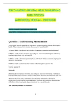 Psychiatric-Mental Health Nursing&comma; 10th Edition &mdash; Practice Questions & Exam Prep