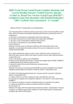 QME Exam Newest Actual Exam Complete Questions and Correct Detailed Answers Verified Answers Already Graded A&plus; Brand New Version Actual Exam 2026&sol;2027 &vert; Complete Exam-Style Questions with Detailed Rationales &vert; 100&percnt; Verified &vert; Pass Guaranteed &ndash; A&plus; Graded