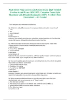 Wall Street Prep Excel Crash Course Exam 2026 Verified Version Actual Exam 2026&sol;2027 &vert; Complete Exam-Style Questions with Detailed Rationales &vert; 100&percnt; Verified &vert; Pass Guaranteed &ndash; A&plus; Graded