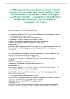 CNOR Exam Newest Actual Exam Test Bank Complete Questions and Correct Detailed Answers Verified Answers Already Graded A&plus; Brand New Version 2026 Aligned Actual Exam 2026&sol;2027 &vert; Complete Exam-Style Questions with Detailed Rationales &vert; 100&percnt; Verified &vert; Pass 