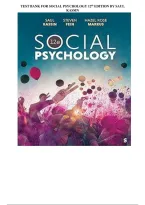 Test Bank for Social Psychology 12th Edition &ndash; Complete Exam Questions & Answers with Rationales