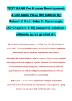 TEST BANK For Human Development&colon;  A Life-Span View&comma; 9th Edition By  Robert V&period; Kail&semi; John C&period; Cavanaugh&comma;  &lpar;All Chapters 1-16&rpar; complete solution &vert;  ultimate guide graded A&plus;&period;   
