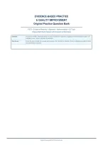 EVIDENCE-BASED PRACTICE & QUALITY IMPROVEMENT Original Practice Question Bank EVIDENCE-BASED PRACTICE & QUALITY IMPROVEMENT Original Practice Question Bank PICO &bull; Evidence Hierarchy &bull; Appraisal &bull; Implementation &bull; QI Tools Original Self-Study Material with