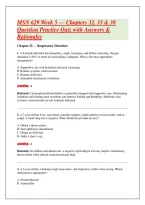 MSN 629 Week 5 &mdash; Chapters 32&comma; 33 & 38 &NewLine;Question Practice Quiz with Answers & &NewLine;Rationales 