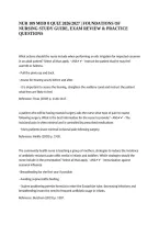 NUR 109 MOD 8 QUIZ 2026&sol;2027 &vert; FOUNDATIONS OF NURSING STUDY GUIDE&comma; EXAM REVIEW & PRACTICE QUESTIONS