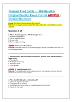 Walmart Food Safety -Question &NewLine;Original Practice Exam Correct Answer &bull; &NewLine;Detailed Rationale