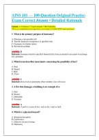 AINS 101 &mdash; 100-Question Original Practice &NewLine;Exam Correct Answer &bull; Detailed Rationale