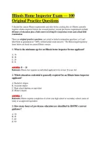 Illinois Home Inspector Exam &mdash; 100 &NewLine;Original Practice Questions