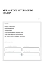 NUR 109 EXAM 3 STUDY GUIDE 2026&sol;2027
