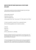 NUR 401 PRACTICE EXAM QUESTIONS & STUDY GUIDE 2026&sol;2027