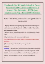 Prophecy Relias RN Medical-Surgical Form A &NewLine;Assessment &lpar;PDF&rpar; &vert; Practice Questions & &NewLine;Answers Plus Rationales &vert; RN Medical&NewLine;Surgical Exam Prep &vert; Instant PDF Download