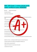 NSC 325 Exam 1 review actual study notes verified to pass 2026&sol;2027