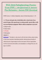 WGU D236 Pathophysiology Practice &NewLine;Exam &lpar;PDF&rpar; &vert; 100 Questions & Answers &NewLine;Plus Rationales &vert; Instant PDF Download 