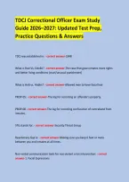 TDCJ Correctional Officer Exam Study &NewLine;Guide 2026&ndash;2027&colon; Updated Test Prep&comma; Practice Questions & Answers &NewLine; &NewLine; &NewLine;