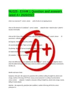 NU325 - EXAM 1 Question and answers rated A&plus; 2026&sol;2027
