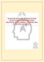 MASSACHUSETTS OIL BURNER LICENSE STUDY GUIDE NEWEST 2026 STUDY QUESTIONS WITH CORRECT ANSWERS 100&percnt; TOP RATED &vert; ASSURED A&plus;