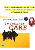 Test Bank for Emergency Care&lbrace; 14th Edition &rcub;by Daniel Limmer&comma; Michael F&period; O'Keefe &vert; All Chapters Included &vert; Elaborated Answers &vert; Updated