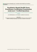 PMHNP Certification Exam 2026&sol;2027 &vert; 175 Verified Questions & Answers &vert; ANCC Psychiatric-Mental Health Nurse Practitioner Prep &vert; 5 Core Domains &vert; Instant Download