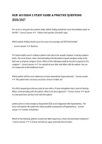 NUR 163 EXAM 2 STUDY GUIDE & PRACTICE QUESTIONS 2026&sol;2027