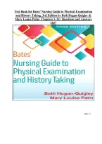 Test Bank for Bates&rsquo; Nursing Guide to Physical Examination and History Taking&comma; 3rd Edition by Beth Hogan-Quigley & Mary Louis Palm &vert; Chapters 1&ndash;24 Complete &vert; Questions & Answers 2027&NewLine;