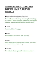 SPANISH CSET SUBTEST 1 EXAM SOLVED&NewLine;QUESTIONS GRADED A&plus; COMPLETE&NewLine;PREPARATION