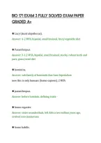 BIO 171 EXAM 3 FULLY SOLVED EXAM PAPER&NewLine;GRADED A&plus;