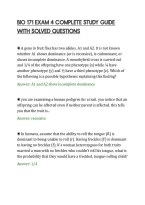 BIO 171 EXAM 4 COMPLETE STUDY GUIDE&NewLine;WITH SOLVED QUESTIONS&NewLine;