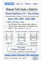 Class 12th physics electrostatic reduced field inside a dielectric topper handwritten notes cbse 