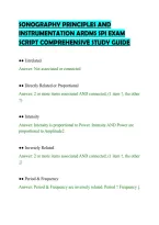 SONOGRAPHY PRINCIPLES AND&NewLine;INSTRUMENTATION ARDMS SPI EXAM&NewLine;SCRIPT COMPREHENSIVE STUDY GUIDE
