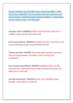 Oregon Pesticide Laws and Safety Exam Actual Exam 2026 &vert;&vert; Most &NewLine;Recent Exam 2026&vert;2027 Actual Complete Real Exam Questions And &NewLine;Correct Answers &lpar;Verified Answers&rpar; Already Graded A&plus; &vert; Guaranteed &NewLine;Success&excl; Newest Exam &vert; Just Released&excl;&excl;