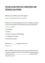 SOCRA EXAM PRACTICE QUESTIONS AND&NewLine;DETAILED SOLUTIONS