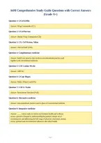 A4M Comprehensive Study Guide Questions with Correct Answers&NewLine;&lpar;Grade A&plus;&rpar;