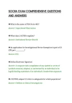 SOCRA EXAM COMPREHENSIVE QUESTIONS&NewLine;AND ANSWERS