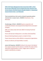WGU C722 Project Management Exam Actual Exam 2026 &vert;&vert; Most &NewLine;Recent Exam 2026&vert;2027 Actual Complete Real Exam Questions And &NewLine;Correct Answers &lpar;Verified Answers&rpar; Already Graded A&plus; &vert; Guaranteed &NewLine;Success&excl; Newest Exam &vert; Just Released&excl;&excl;