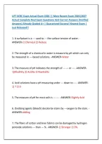 UFT IICRC Exam Actual Exam 2026 &vert;&vert; Most Recent Exam 2026&vert;2027 &NewLine;Actual Complete Real Exam Questions And Correct Answers &lpar;Verified &NewLine;Answers&rpar; Already Graded A&plus; &vert; Guaranteed Success&excl; Newest Exam &vert; &NewLine;Just Released&excl;&excl;