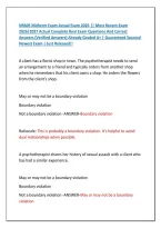 NR605 Midterm Exam Actual Exam 2026 &vert;&vert; Most Recent Exam &NewLine;2026&vert;2027 Actual Complete Real Exam Questions And Correct &NewLine;Answers &lpar;Verified Answers&rpar; Already Graded A&plus; &vert; Guaranteed Success&excl; &NewLine;Newest Exam &vert; Just Released&excl;&excl;