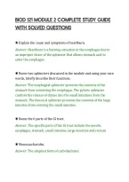 BIOD 121 MODULE 2 COMPLETE STUDY GUIDE&NewLine;WITH SOLVED QUESTIONS&NewLine;