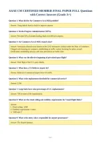 AAAE CM CERTIFIED MEMBER FINAL PAPER FULL Questions&NewLine;with Correct Answers &lpar;Grade A&plus;&rpar;