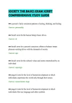 SOCIETY THE BASICS EXAM SCRIPT&NewLine;COMPREHENSIVE STUDY GUIDE