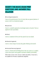 SOCIETY THE BASICS EXAM PREP&NewLine;QUESTIONS AND ANSWERS FULL&NewLine;SOLUTION