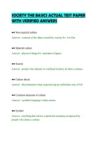 SOCIETY THE BASICS ACTUAL TEST PAPER&NewLine;WITH VERIFIED ANSWERS