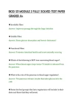 BIOD 121 MODULE 2 FULLY SOLVED TEST PAPER&NewLine;GRADED A&plus;