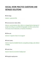 SOCIAL WORK PRACTICE QUESTIONS AND&NewLine;DETAILED SOLUTIONS