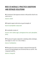 BIOD 121 MODULE 2 PRACTICE QUESTIONS&NewLine;AND DETAILED SOLUTIONS&NewLine;