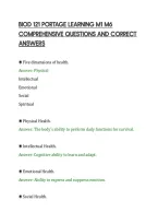 BIOD 121 PORTAGE LEARNING M1 M6&NewLine;COMPREHENSIVE QUESTIONS AND CORRECT&NewLine;ANSWERS