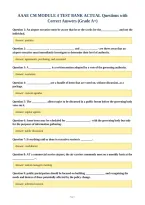 AAAE CM MODULE 4 TEST BANK ACTUAL Questions with&NewLine;Correct Answers &lpar;Grade A&plus;&rpar;