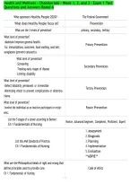 Health and Wellness - Chamberlain - Week 1&comma; 2&comma; and 3 - Exam 1 Test&NewLine;Questions and Answers Rated A