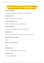 ATMO 201 quiz and exam 1 TAMU Epifanio&NewLine;Questions with Verified Correct Answers